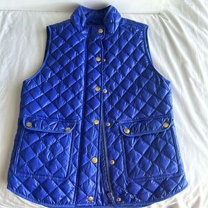 Purple quilted j crew vest